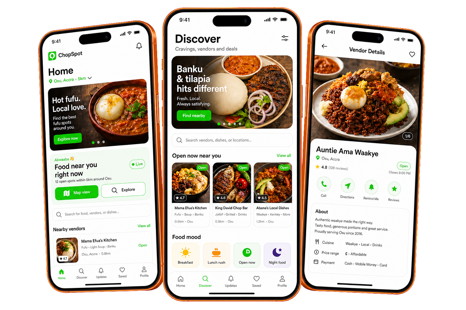 ChopSpot mobile app preview